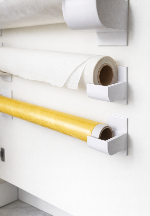 Uchwyt na rolki z papierem do pieczenia i folią aluminiową – Model A